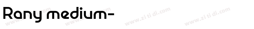 Rany medium字体转换